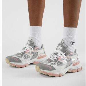 Axel Arigato White and Pink Sneakers